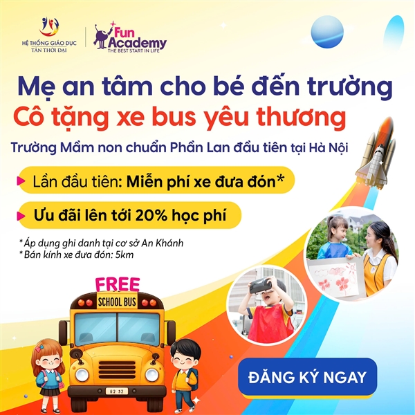 Mẹ an tâm đưa bé đến trường, cô tặng xe bus yêu thương