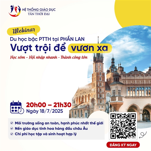 Webinar: Du học bậc THPT tại Phần Lan “VƯỢT TRỘI ĐỂ VƯƠN XA”