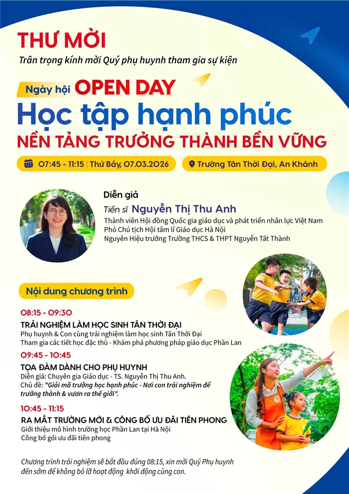 NGÀY HỘI OPEN DAY: HỌC TẬP HẠNH PHÚC – NỀN TẢNG TRƯỞNG THÀNH BỀN VỮNG